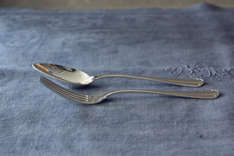 1900アンティークChristofle銀フォークと銀スプーンのセットアールデコ