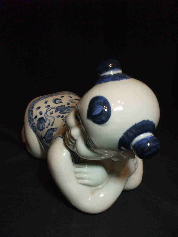 唐子の陶枕 中国陶磁器