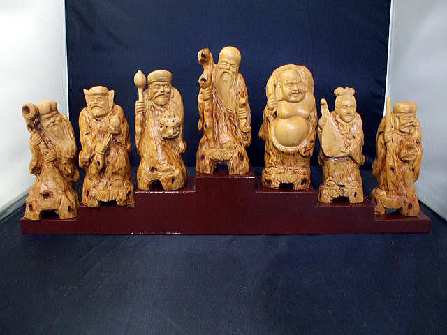 木彫：七福神
