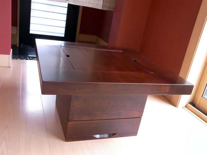 天然無垢板使用 角火鉢 欅（KEYAKI）：【備長炭通販専門店 豊栄】