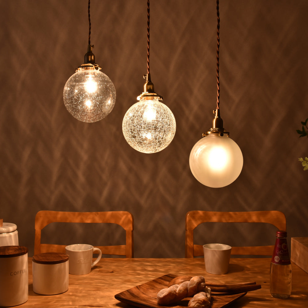 あす着] ペンダント ライト ガラス 丸 おしゃれ 北欧 和風 E17 対応