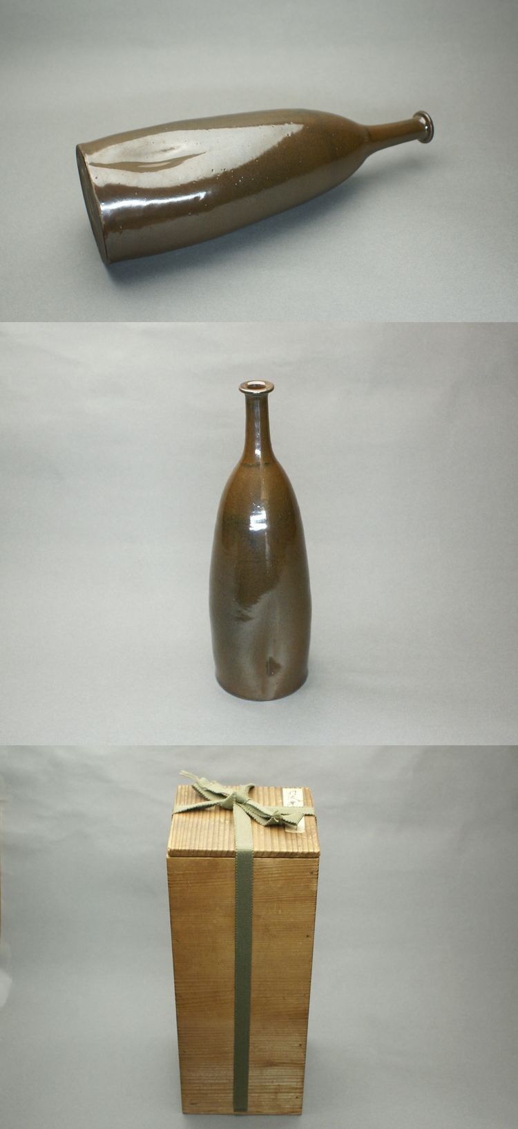 古丹波　栗皮釉へそ利き徳利 栗皮釉徳利 – 兵庫陶芸美術館 収蔵品データベース