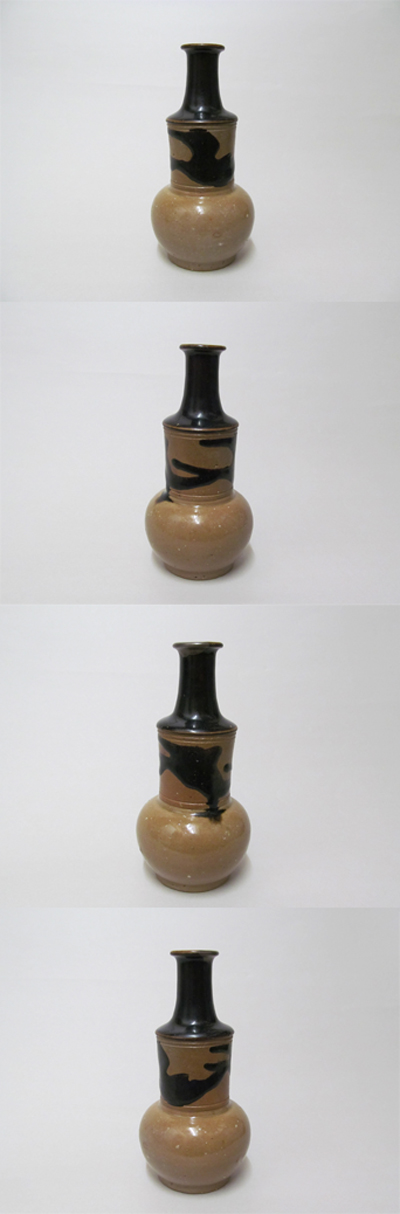 古美術 観宝堂 - 壺屋焼掛分渡名喜瓶 | 古美術品専門サイト fufufufu.com