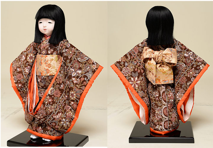 市松人形 13号市松人形：京友禅正絹古布本仕立仕様：伊藤草園作