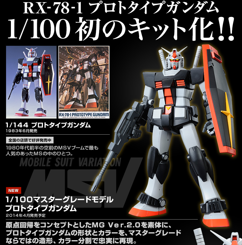 Premium Bandai MG 1/100 RX-78-1 Prototype Gundam: Many Big Size