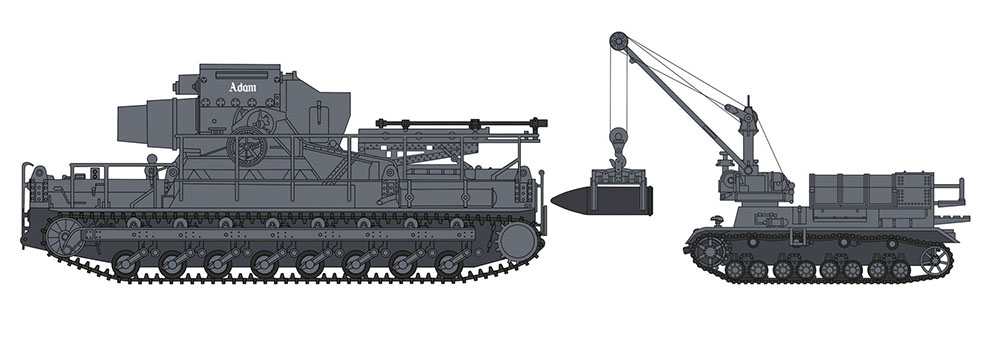 60cm/54cm 自走臼砲カール “1号車 アダム /バルドル” w/ IV号特殊弾薬