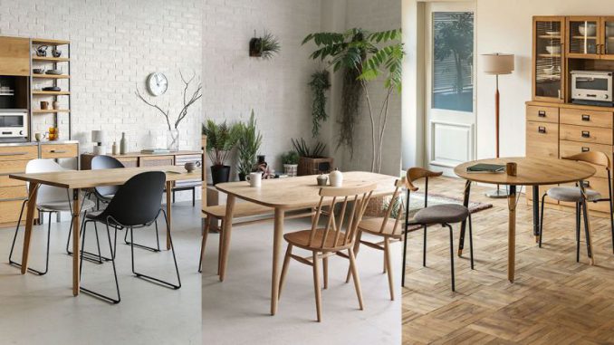 関家具 CRASH GATEより天然木のセミオーダーテーブルとハーマンソファ