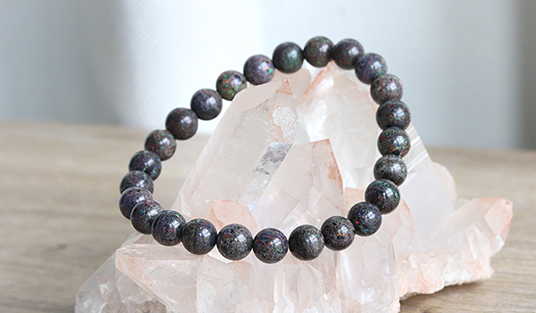 一点もの】素通しブレス（オーストラリア産ブラックマトリックス