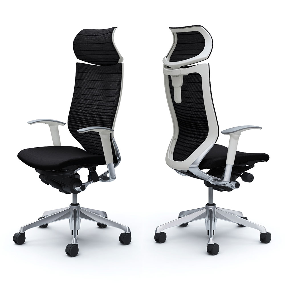 バロンチェア CP81BW-FGR 」エクストラハイバック 可動ヘッドレスト 座