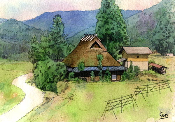 気分は里山 森田健二郎のトレース水彩画