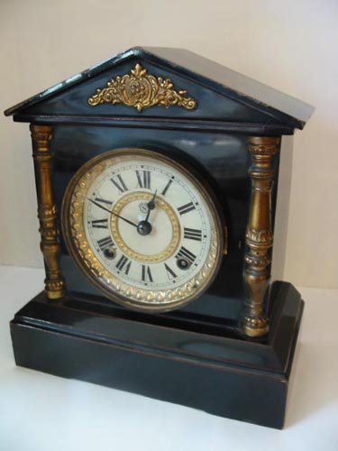 カウント金柱（精工舎） - 八日巻鉄製置時計