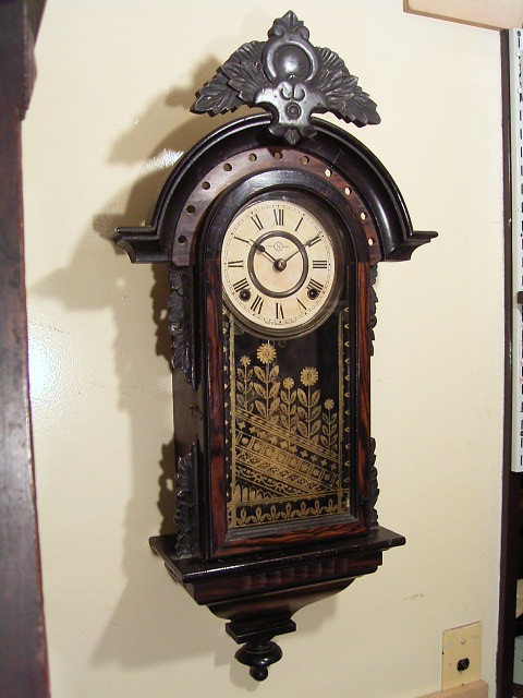 黒柿二尺頭丸絵硝子スリゲル - 精工舎