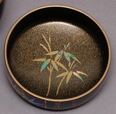 溜塗中棗 竹蒔絵【販売】-茶道具は京都しみず孔昌堂