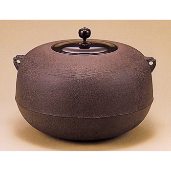 刷毛目姥口釜（炉用）【販売】-茶道具は京都しみず孔昌堂