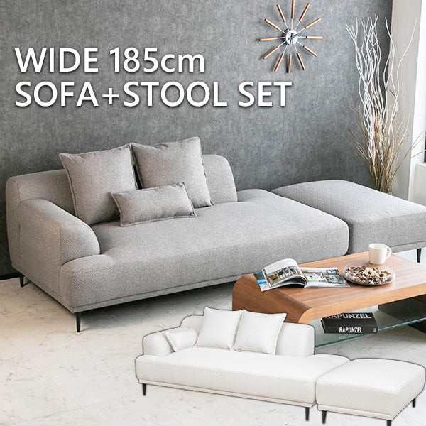 lushroom ソファ 2人掛け 3人掛け ファブリック カウチソファー