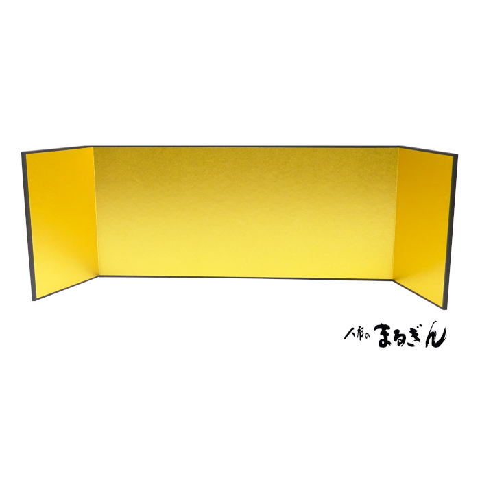 屏風】(親王飾り) 金屏風 5号 高さ15cm 三曲屏風【中巾33cm 高さ15cm