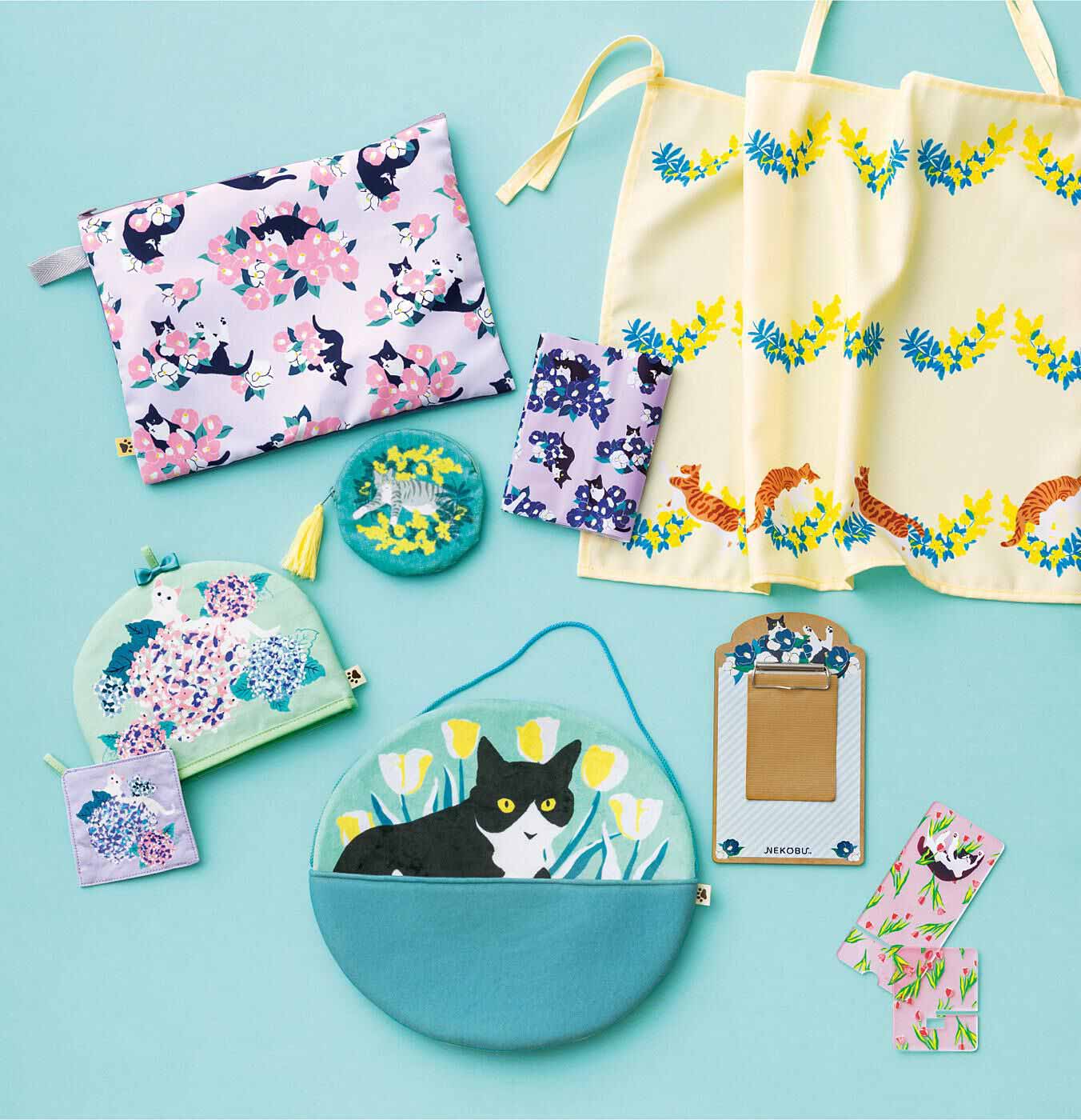 予約グッズ】毎月集めるお楽しみ♪お花とモダン和猫の大人かわいい雑貨