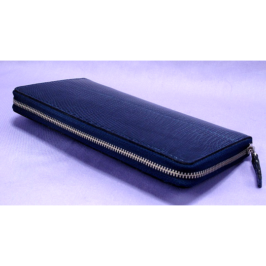 リザード長財布・ファスナー付（ネイビー） 商品詳細 オーストリッチ