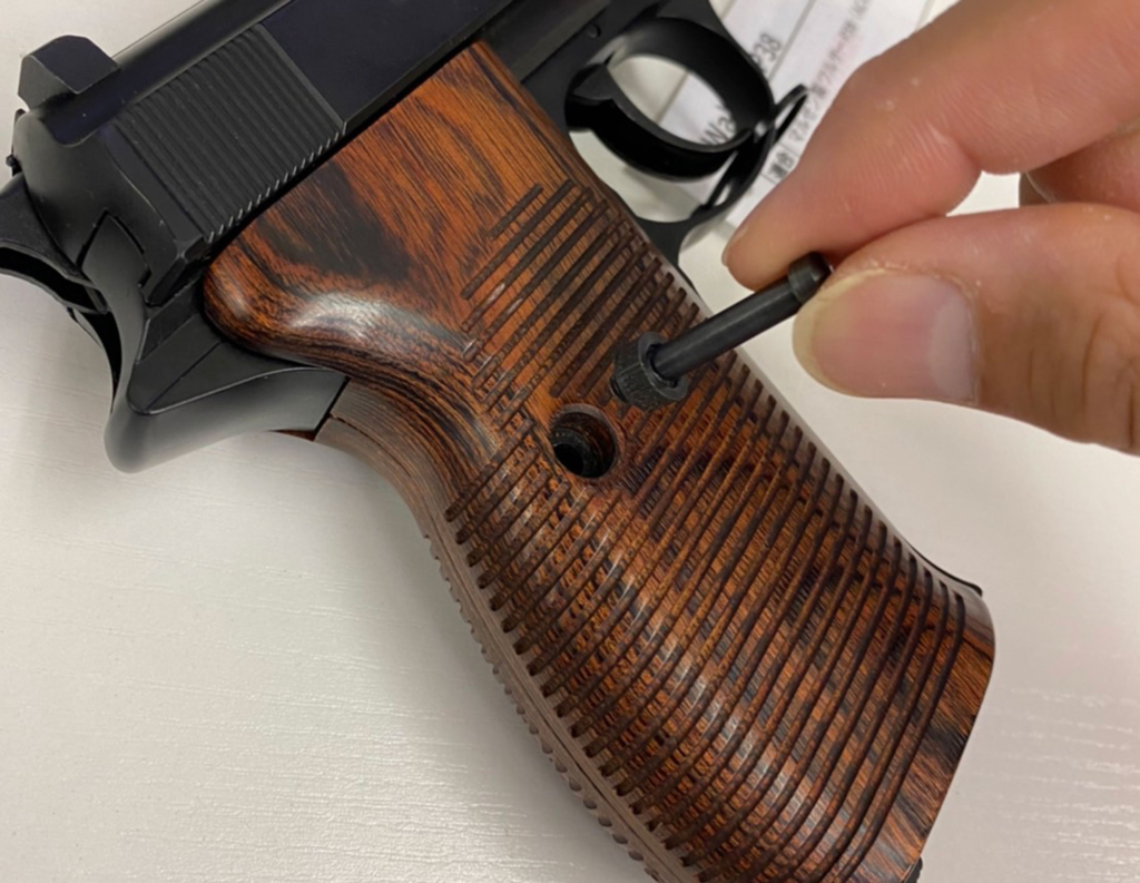AWG-1453] ウッドグリップ｜マルゼン製 ワルサーP38 ☆13000