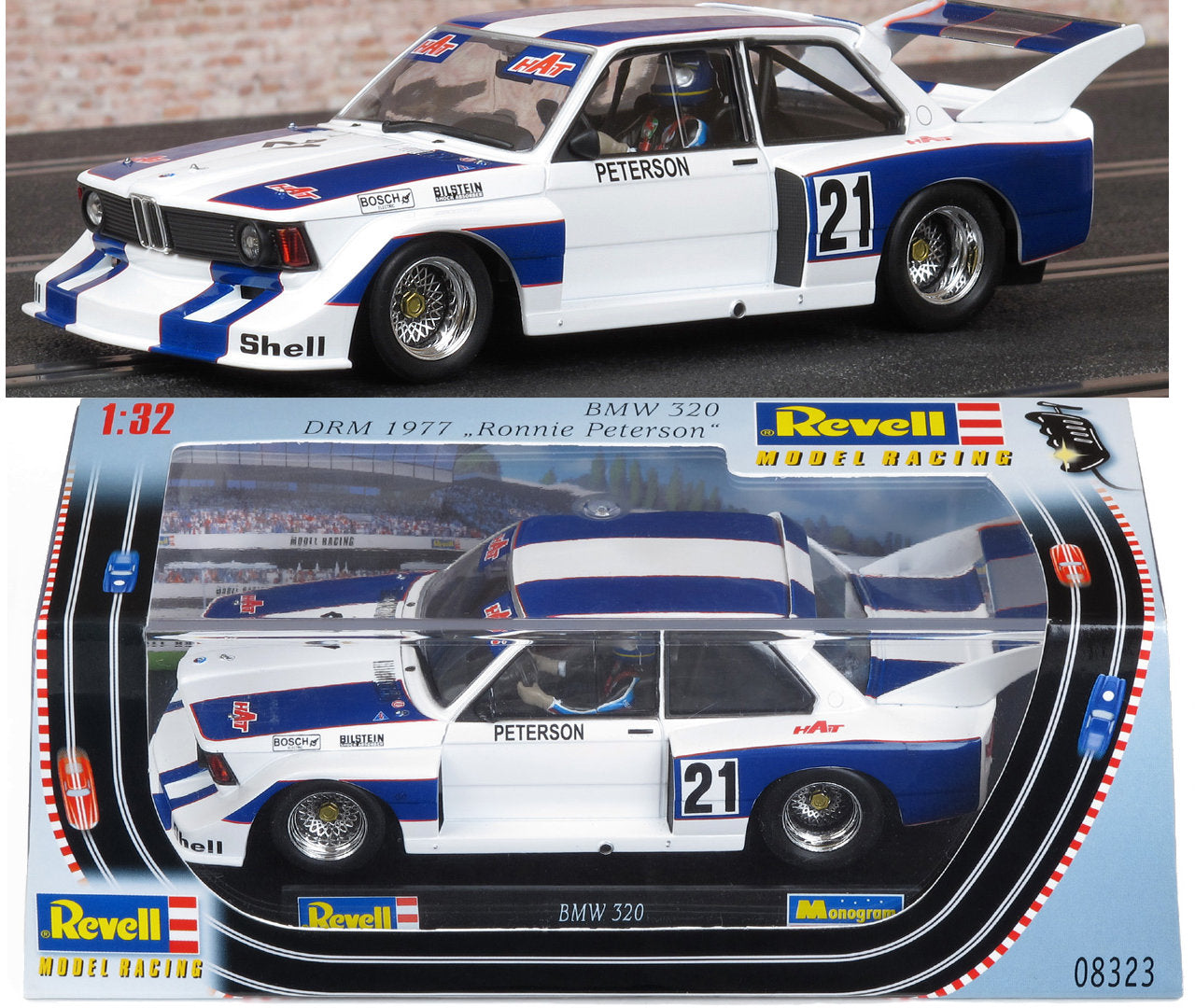 Revell Monogram BMW 320 DRM 1977 Ronnie Peterson 1/32 Slot Car