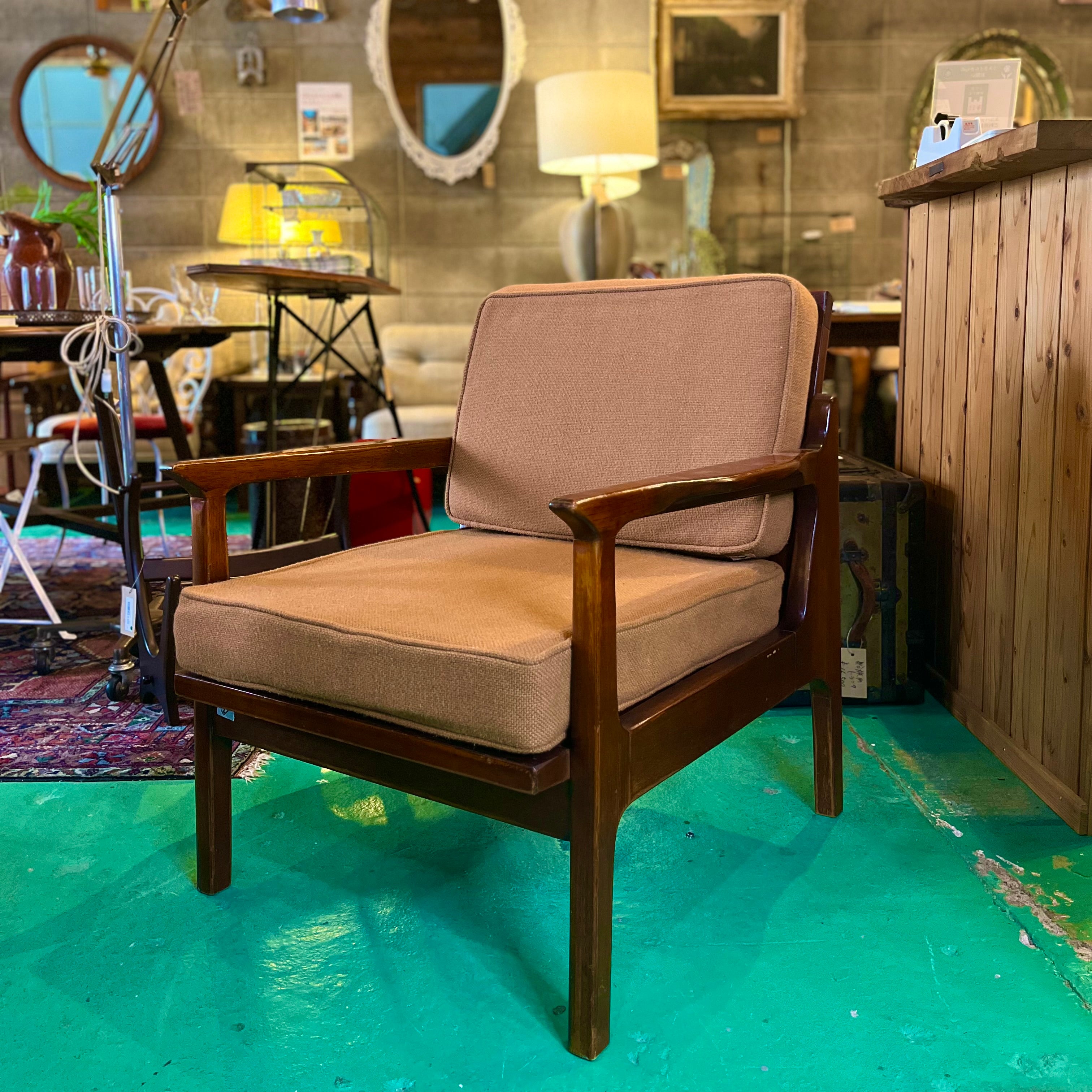 ヴィンテージ アームソファ 1人掛け 中古 オーク 1P アームチェア