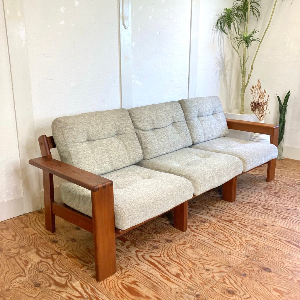 コスガ / KOSUGA 3人掛け セパレート アームソファ チーク材 ジャパン