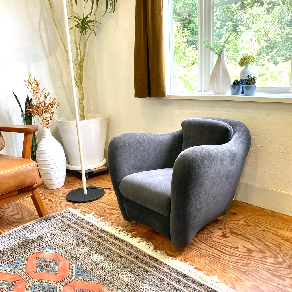 イデー / IDEE ミニミラーアームチェア チャコール 中古 グレー 子供