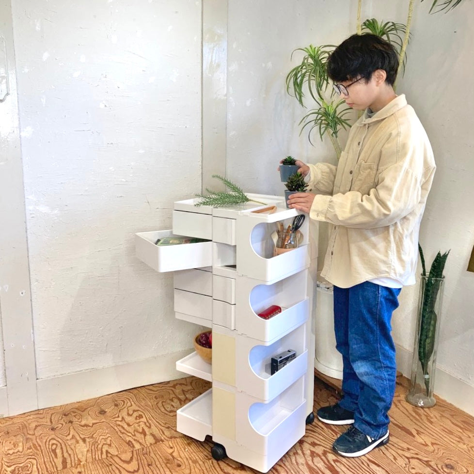 ビーライン B-LINE ボビーワゴン 4段4トレイ ホワイト 白 中古