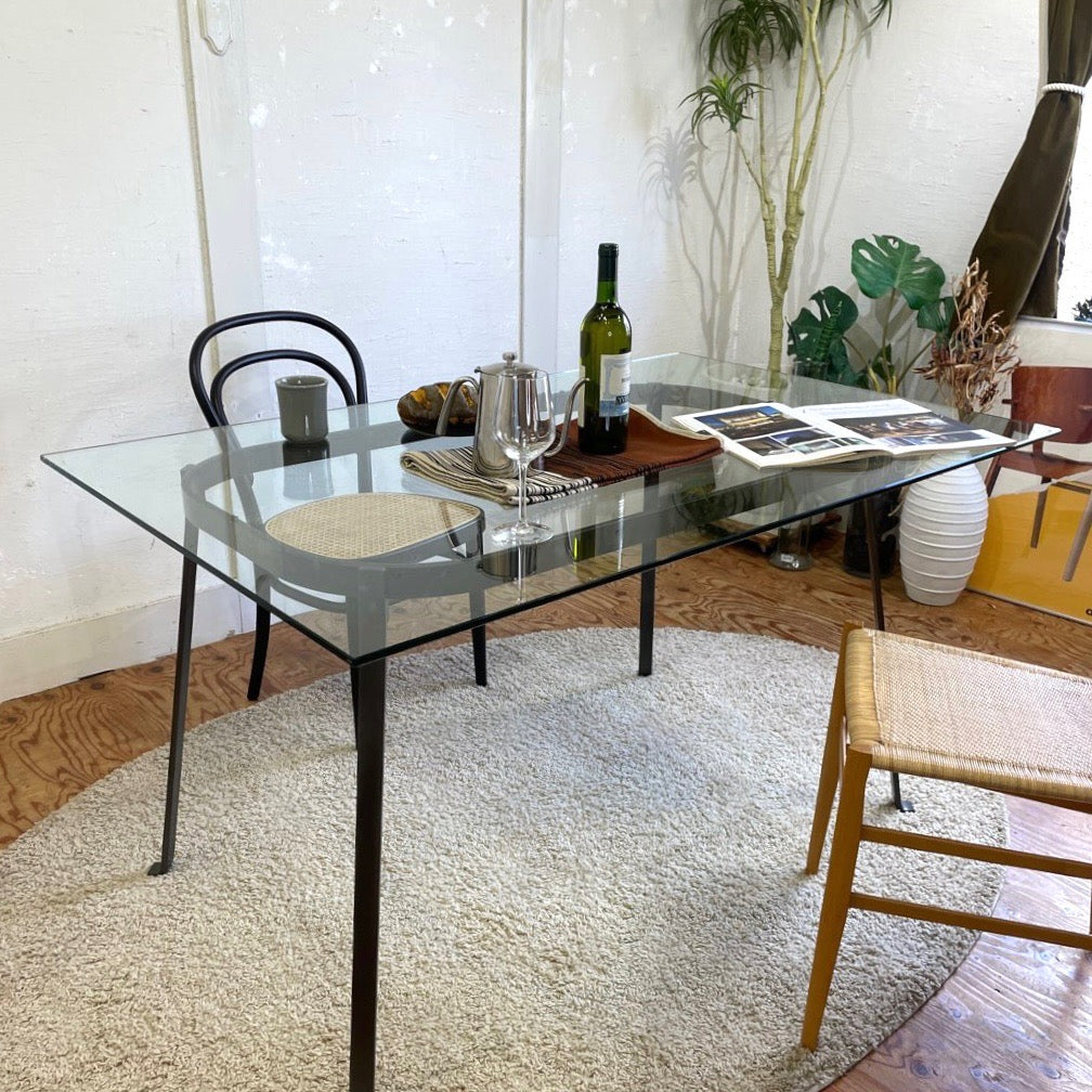 無印良品 / muji ガラス天板 ダイニングテーブル エンツォ・マーリ