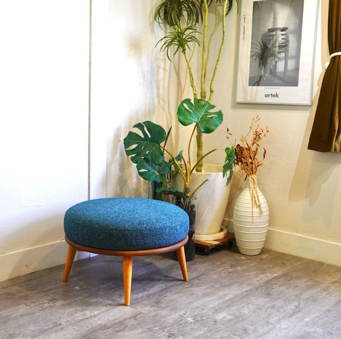 柏木工 / KASHIWA シビル / CIVIL スツール オットマン 中古 ブルー