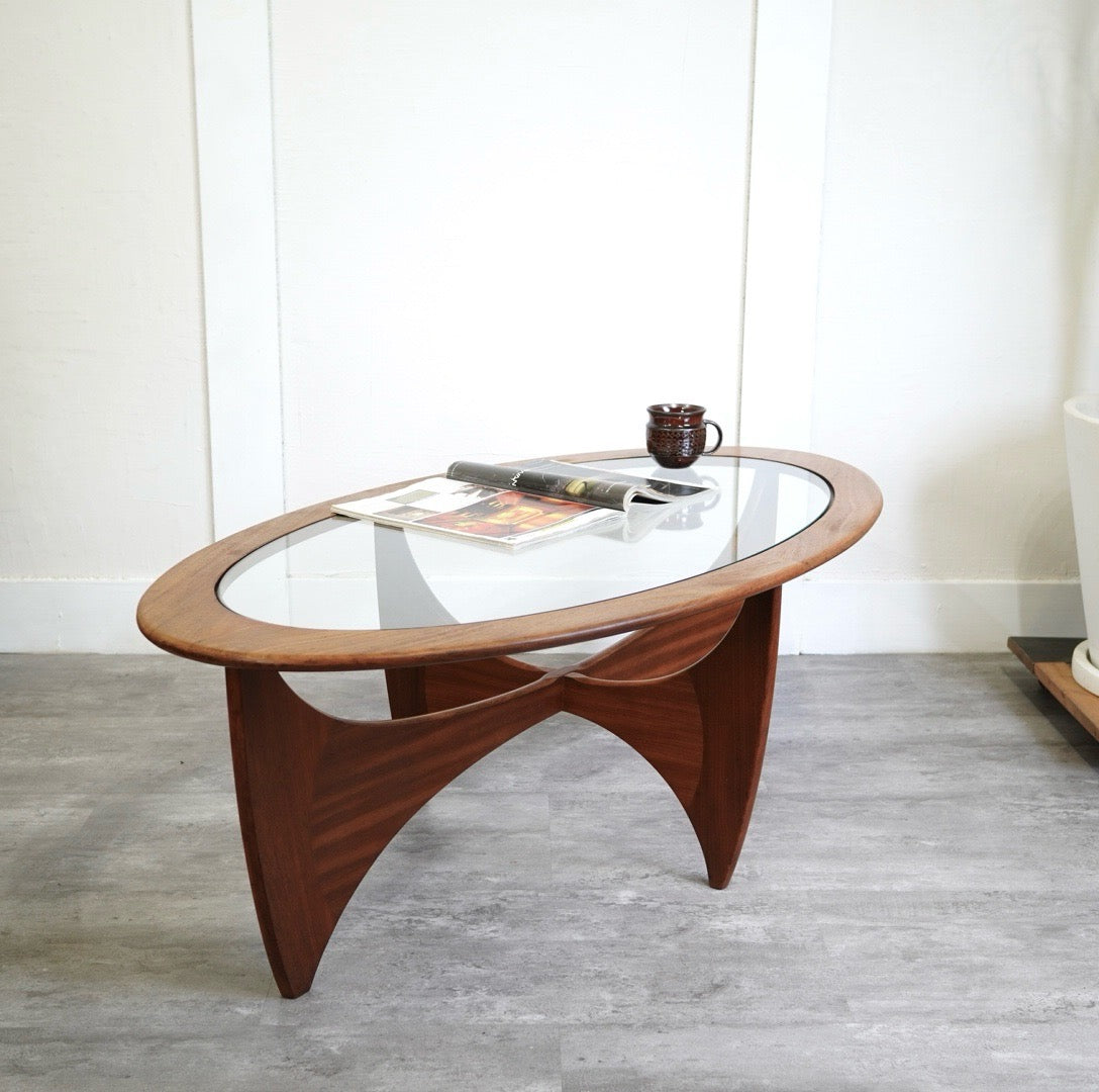 ローテーブル ジープラン アストロ ヴィンテージ イギリス ガラス