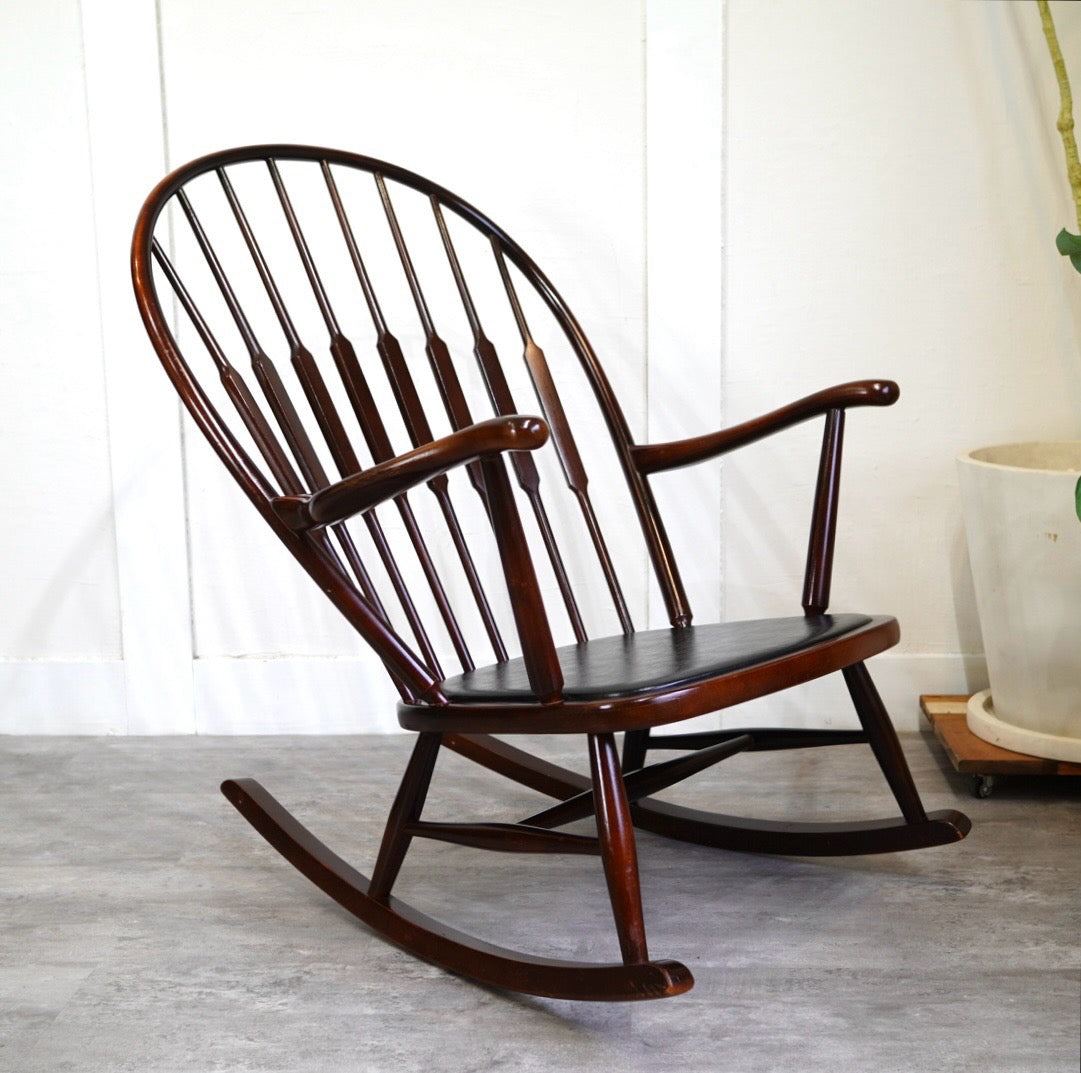 秋田木工 ロッキングチェア ピーコック ヴィンテージ 中古 安楽椅子