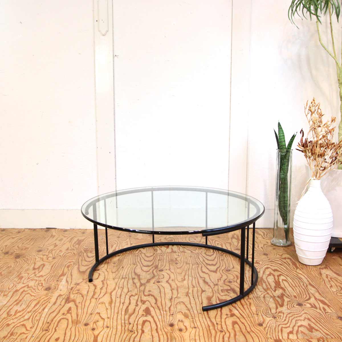 フクラ / HUKLA TMRB ガラスローテーブル L 中古 コーヒーテーブル