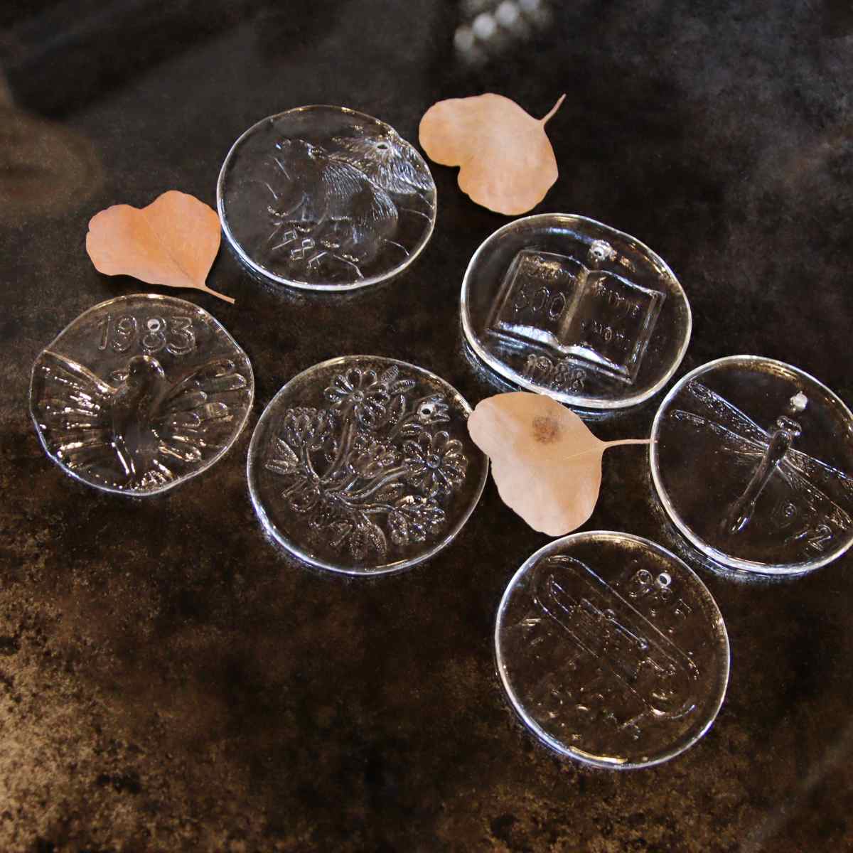 ヌータヤルヴィ / Nuutajarvi ガラスオーナメント6点set フィンランド