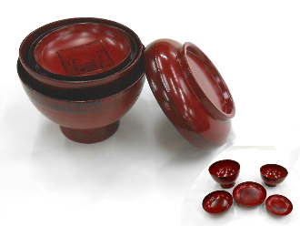 会津漆器特選販売品 紅布着1／会津漆器工房 鈴武