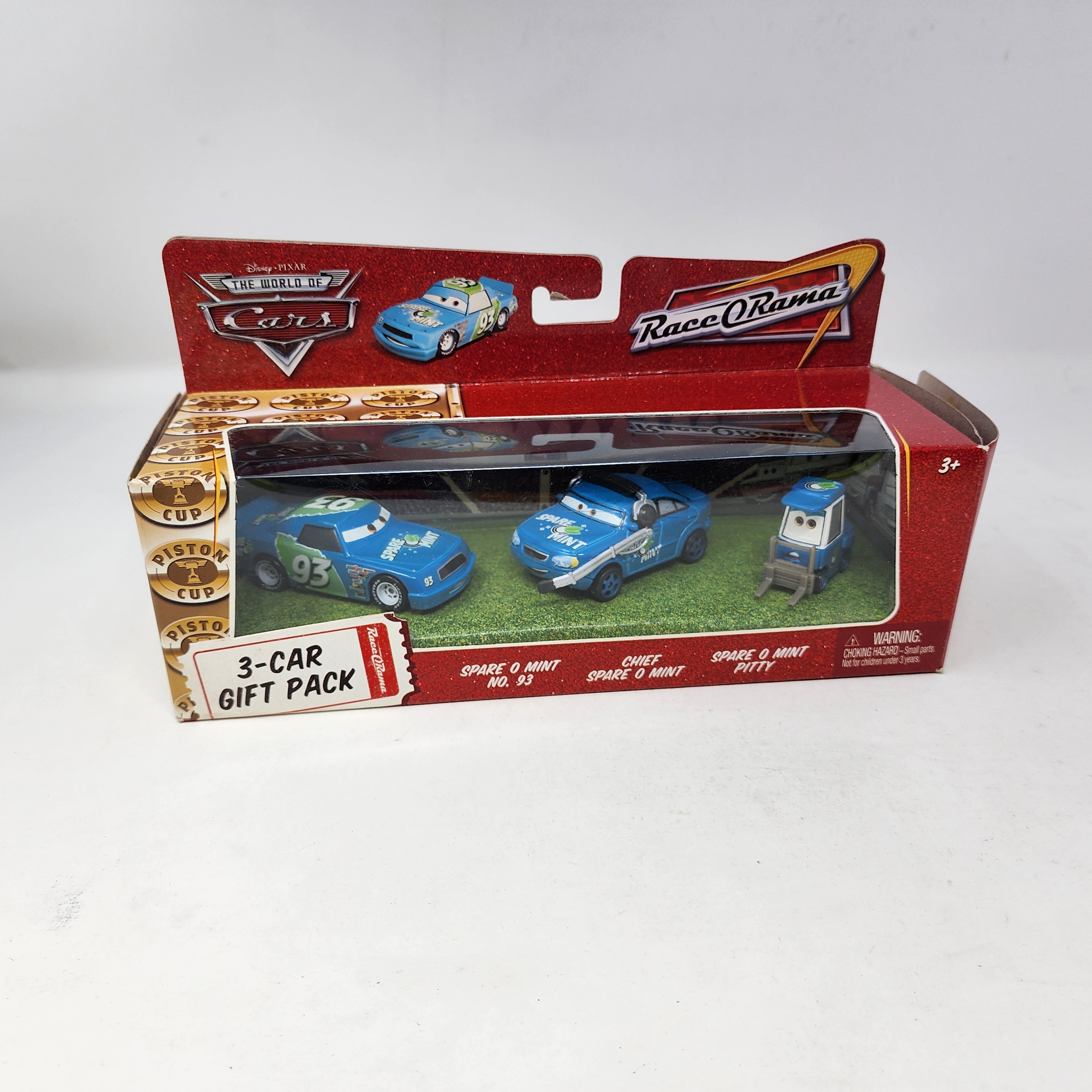 3-Car Gift Pack Race O Rama Spare O Mint & Pit Crew * Disney Pixar