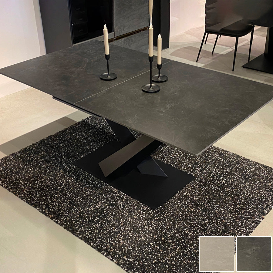 ダイニングテーブル セラミック センター伸長式 2段階伸長 幅160cm