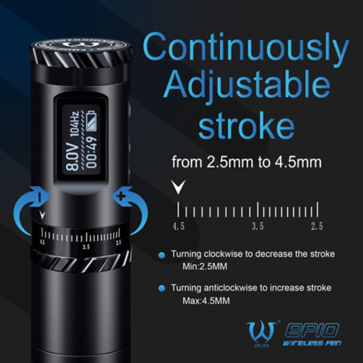 AVA MACHINE EP10 タトゥーマシン AVA EP10 | Wireless Tattoo Pen