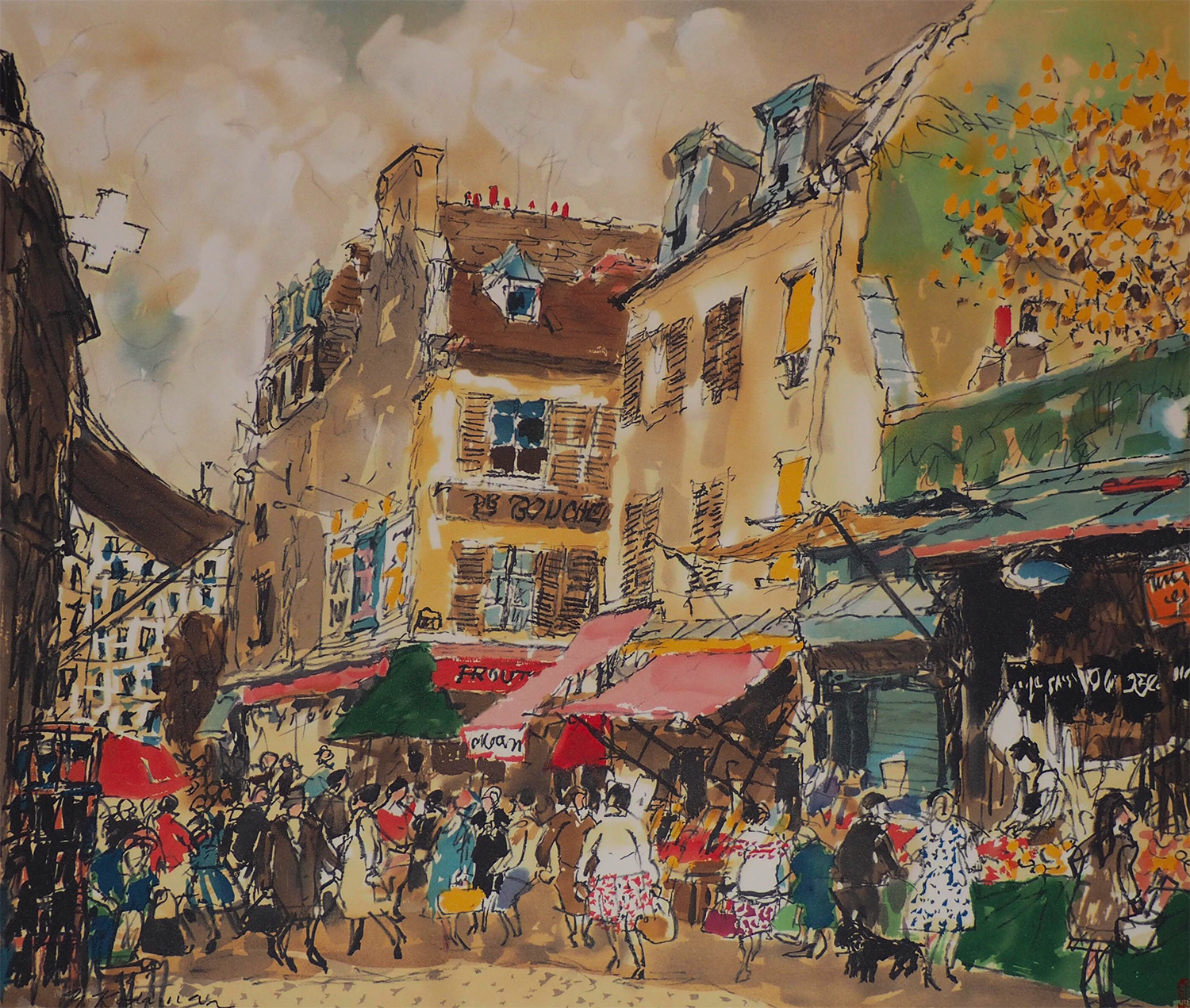 マルシェドンラビル (朝市の街) - 児玉幸雄の版画・画集サイト