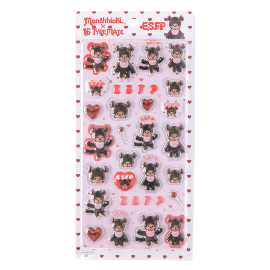 16TYPEMATE×monchhichi ちゅるきゅんシール/ESFP – 16 TYPE MATE