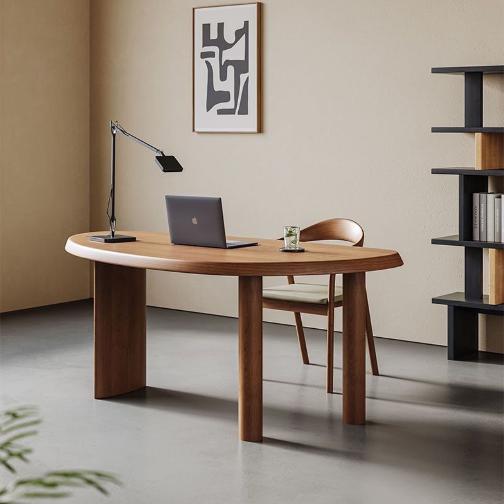 シンプルデザインデスク ナチュラルウッド