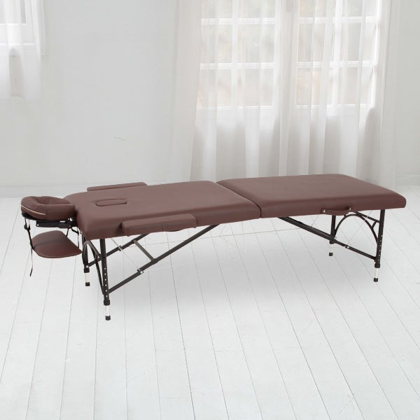 軽量 アルミ製 折りたたみ マッサージベッド (有孔) 長さ185×幅70×高さ