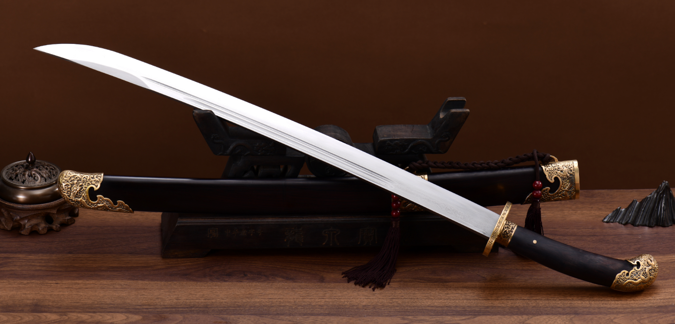 器物志】20寸黑檀木云龙清腰刀：非遗技艺下的清刀- 龙泉宝剑官方网站丨