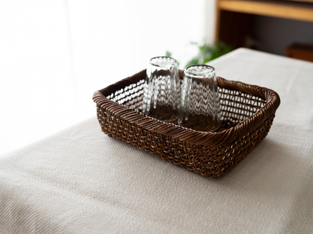 長野あけび すかし編み角バスケット｜市川籠店 – 市川籠店 | 1basketry