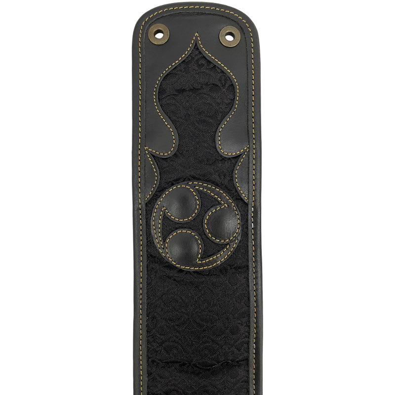 ティーガー（レザー黒 左御門）1点モノ 胴巻き 三線 通販 │ つは琉球店