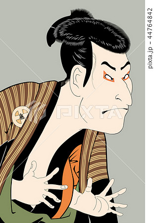 三代目大谷鬼次の奴江戸兵衛 東洲斎 写楽のイラスト素材 [44764842
