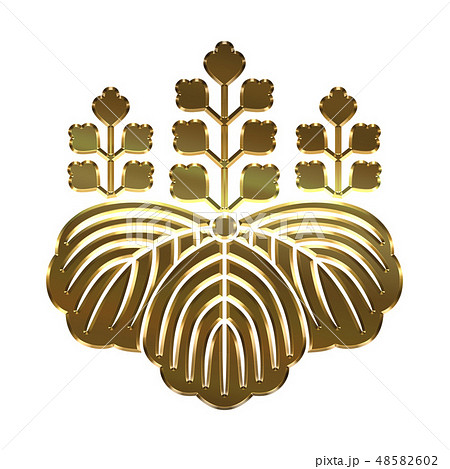 戦国時代の武将の家紋 メタリックの家紋 戦国大名｜豊臣秀吉 五七桐紋