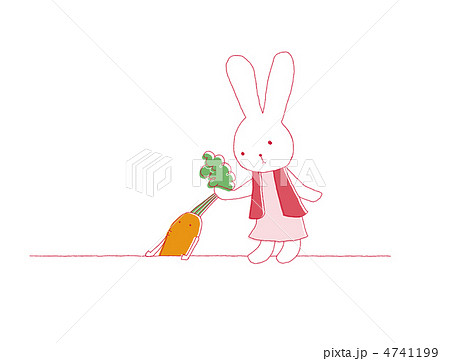 にんじんとうさぎのイラスト素材 [4741199] - PIXTA