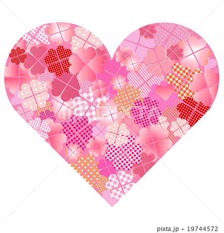 四つ葉 クローバー ハート ピンクのイラスト素材 [19744572] - PIXTA