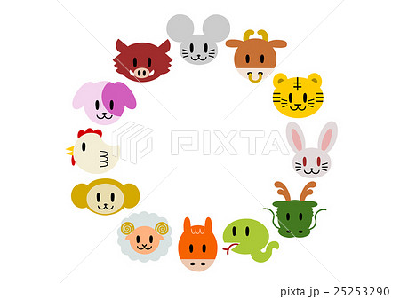 干支 十二支 イラスト 円 フレームのイラスト素材 [25253290] - PIXTA